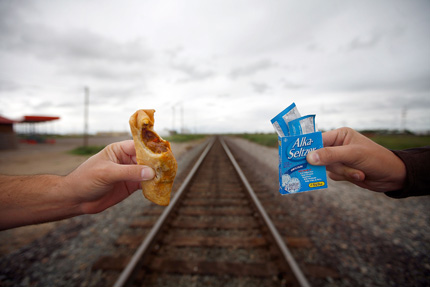alka seltzer and burrito